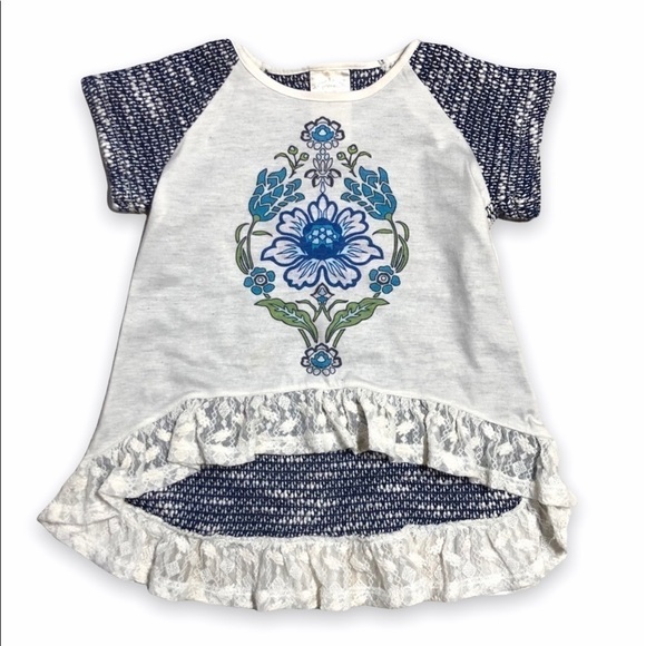 PERSNICKETY Jade High-Low Lace Hem Top Girls 2 yrs - Picture 1 of 2